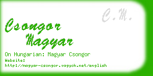 csongor magyar business card